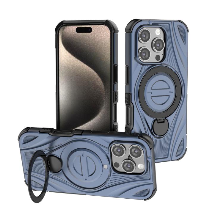 Star Ring Metallic Pivot Bracket Magnetic Phone Case, For iPhone 16 Pro Max, For iPhone 16 Pro, For iPhone 16