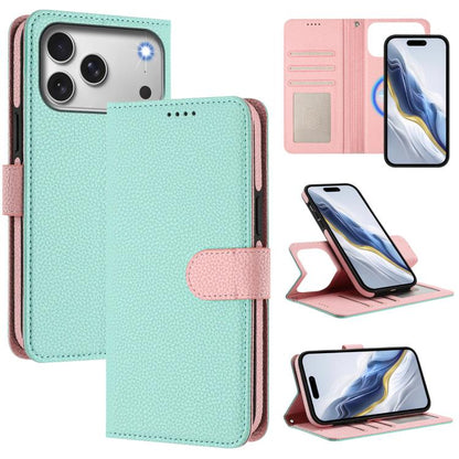 Detachable Litchi Texture Magnetic Side-Patch Vegan Leather Phone Case, For iPhone 17 Pro Max, For iPhone 17 Pro, For iPhone 17, For iPhone Air