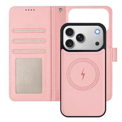 Detachable Litchi Texture Magnetic Side-Patch Vegan Leather Phone Case, For iPhone 17 Pro Max, For iPhone 17 Pro, For iPhone 17, For iPhone Air