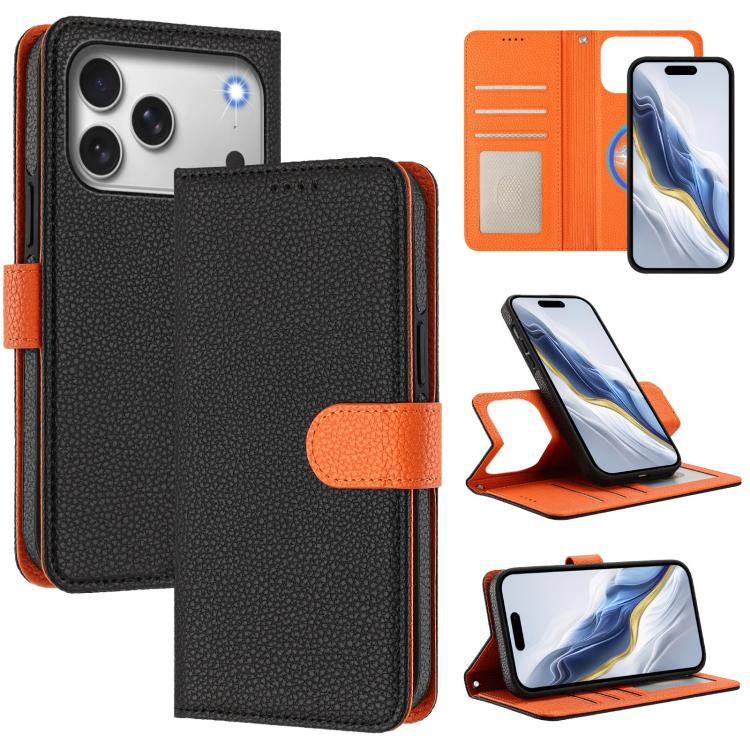 Detachable Litchi Texture Magnetic Side-Patch Vegan Leather Phone Case, For iPhone 17 Pro Max, For iPhone 17 Pro, For iPhone 17, For iPhone Air