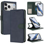 Detachable Litchi Texture Magnetic Side-Patch Vegan Leather Phone Case, For iPhone 17 Pro Max, For iPhone 17 Pro, For iPhone 17, For iPhone Air