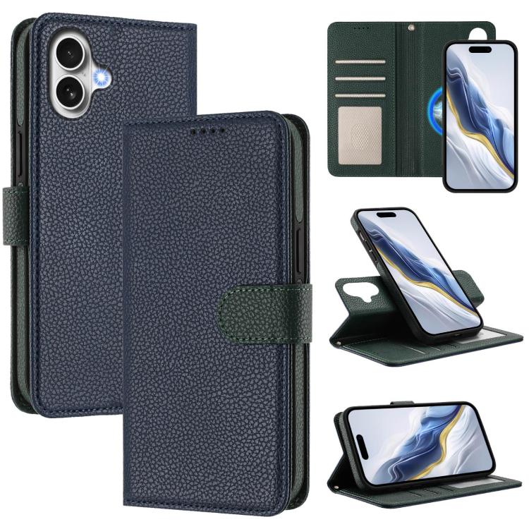 Detachable Litchi Texture Magnetic Side-Patch Vegan Leather Phone Case, For iPhone 17 Pro Max, For iPhone 17 Pro, For iPhone 17, For iPhone Air