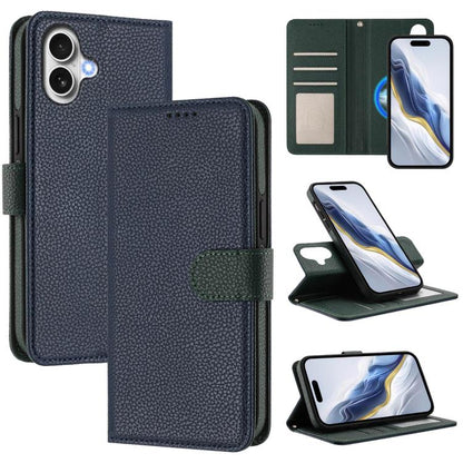 Detachable Litchi Texture Magnetic Side-Patch Vegan Leather Phone Case, For iPhone 17 Pro Max, For iPhone 17 Pro, For iPhone 17, For iPhone Air
