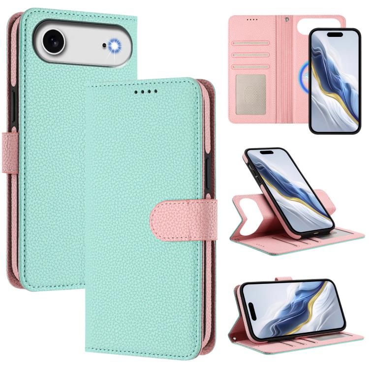 Detachable Litchi Texture Magnetic Side-Patch Vegan Leather Phone Case, For iPhone 17 Pro Max, For iPhone 17 Pro, For iPhone 17, For iPhone Air