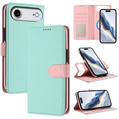 Detachable Litchi Texture Magnetic Side-Patch Vegan Leather Phone Case, For iPhone 17 Pro Max, For iPhone 17 Pro, For iPhone 17, For iPhone Air