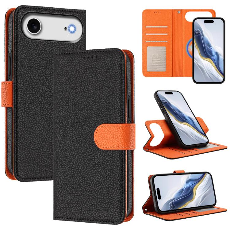 Detachable Litchi Texture Magnetic Side-Patch Vegan Leather Phone Case, For iPhone 17 Pro Max, For iPhone 17 Pro, For iPhone 17, For iPhone Air