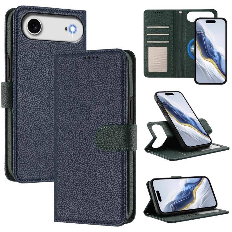 Detachable Litchi Texture Magnetic Side-Patch Vegan Leather Phone Case, For iPhone 17 Pro Max, For iPhone 17 Pro, For iPhone 17, For iPhone Air