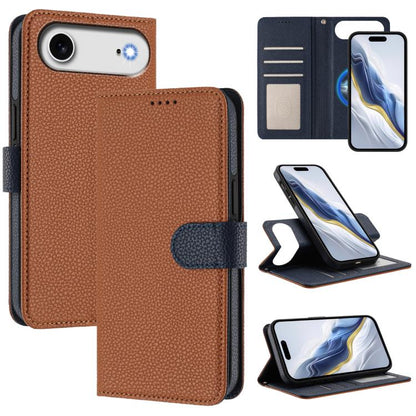 Detachable Litchi Texture Magnetic Side-Patch Vegan Leather Phone Case, For iPhone 17 Pro Max, For iPhone 17 Pro, For iPhone 17, For iPhone Air
