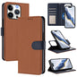 Detachable Litchi Texture Magnetic Side-Patch Vegan Leather Phone Case, For iPhone 16 Pro Max, For iPhone 16 Pro, For iPhone 16 Plus, For iPhone 16