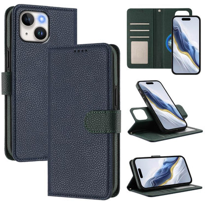 Detachable Litchi Texture Magnetic Side-Patch Vegan Leather Phone Case, For iPhone 15 Pro Max, For iPhone 15 Pro, For iPhone 15 Plus, For iPhone 15