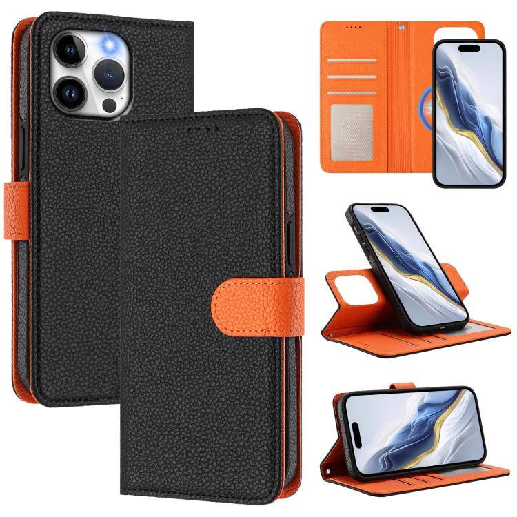 Detachable Litchi Texture Magnetic Side-Patch Vegan Leather Phone Case, For iPhone 12 Pro Max, For iPhone 11 Pro Max, For iPhone 11, For iPhone 11 Pro