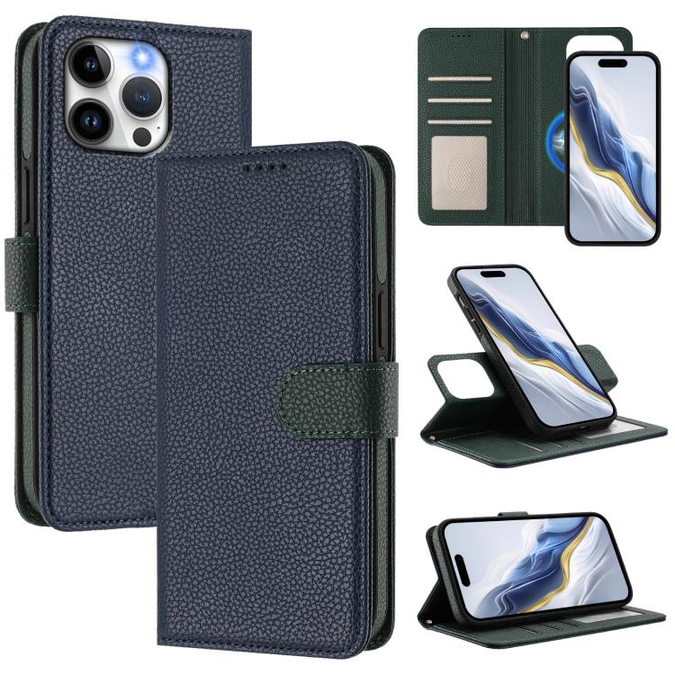 Detachable Litchi Texture Magnetic Side-Patch Vegan Leather Phone Case, For iPhone 12 Pro Max, For iPhone 11 Pro Max, For iPhone 11, For iPhone 11 Pro