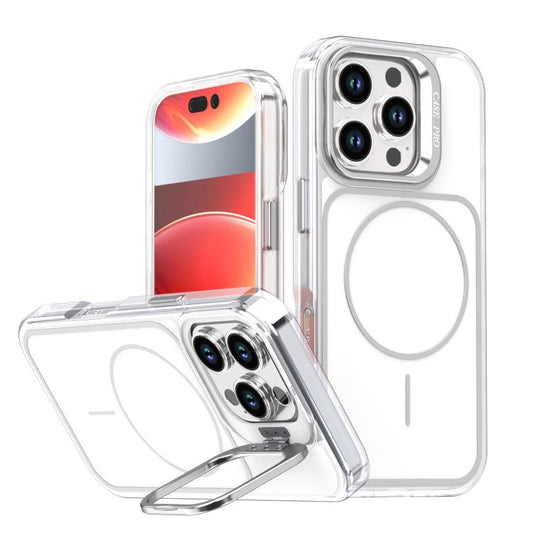 Bright Color Blocking Camera Bracket Magnetic Phone Case, For iPhone 16 Pro, For iPhone 16 Plus, For iPhone 16, For iPhone 15 Pro Max