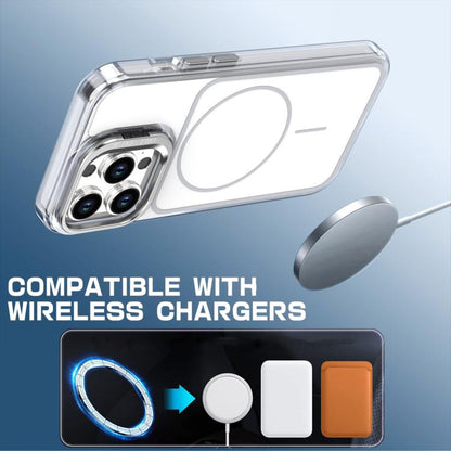 Bright Color Blocking Camera Bracket Magnetic Phone Case, For iPhone 13 Pro Max, For iPhone 13 Pro