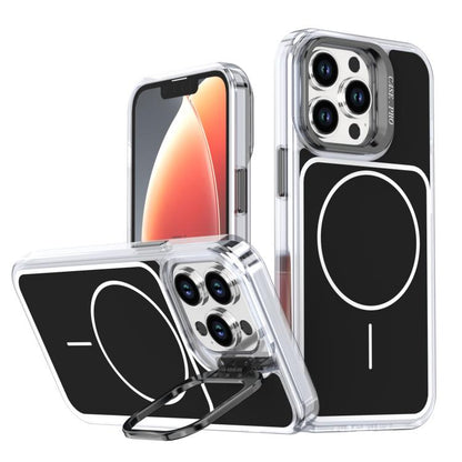 Bright Color Blocking Camera Bracket Magnetic Phone Case, For iPhone 13 Pro Max, For iPhone 13 Pro