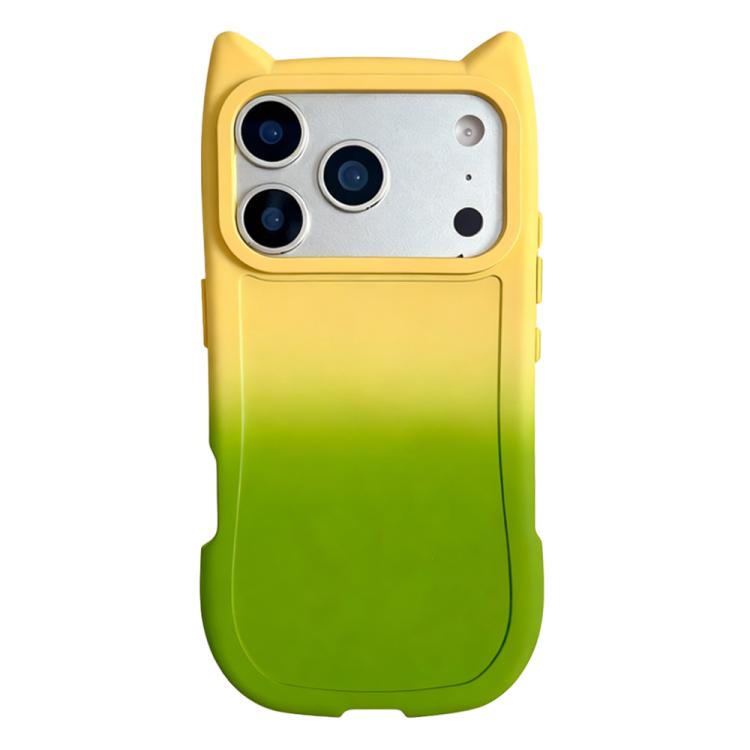 Gradient Cat Ear Design TPU Phone Case, For iPhone 17 Pro Max, For iPhone 17 Pro, For iPhone 17, For iPhone 16 Pro Max
