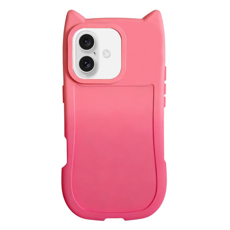 Gradient Cat Ear Design TPU Phone Case, For iPhone 17 Pro Max, For iPhone 17 Pro, For iPhone 17, For iPhone 16 Pro Max