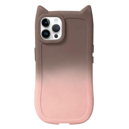 Gradient Cat Ear Design TPU Phone Case, For iPhone 14, For iPhone 14 Pro, For iPhone 14 Pro Max, For iPhone 13 Pro Max