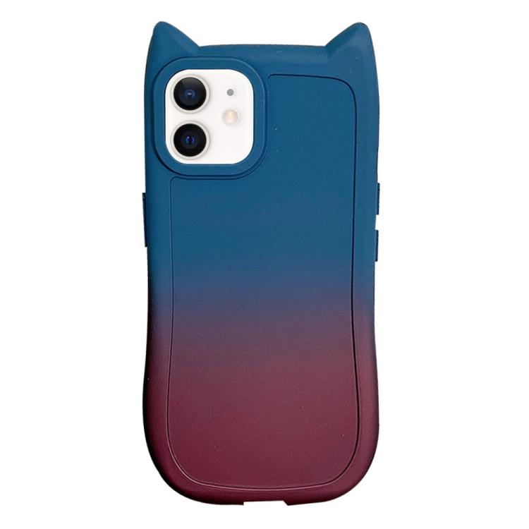 Gradient Cat Ear Design TPU Phone Case, For iPhone 12 Pro, For iPhone 11 Pro Max, For iPhone 11, For iPhone 11 Pro