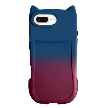 Gradient Cat Ear Design TPU Phone Case, For iPhone X / XS, For iPhone XR, For iPhone XS Max, For iPhone 7 Plus/8 Plus