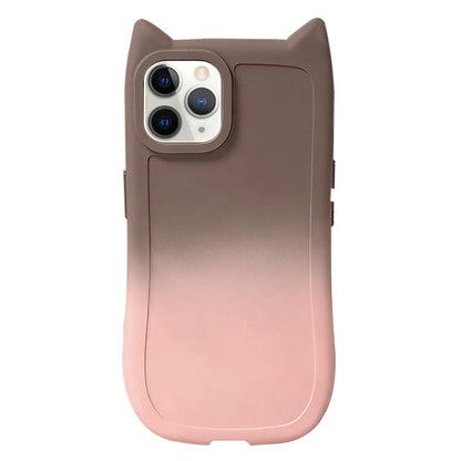 Gradient Cat Ear Design TPU Phone Case, For iPhone 12 Pro, For iPhone 11 Pro Max, For iPhone 11, For iPhone 11 Pro