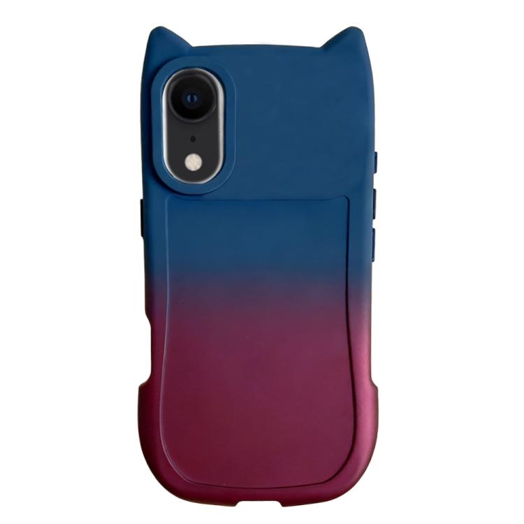 Gradient Cat Ear Design TPU Phone Case, For iPhone X / XS, For iPhone XR, For iPhone XS Max, For iPhone 7 Plus/8 Plus