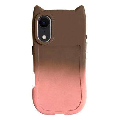 Gradient Cat Ear Design TPU Phone Case, For iPhone X / XS, For iPhone XR, For iPhone XS Max, For iPhone 7 Plus/8 Plus