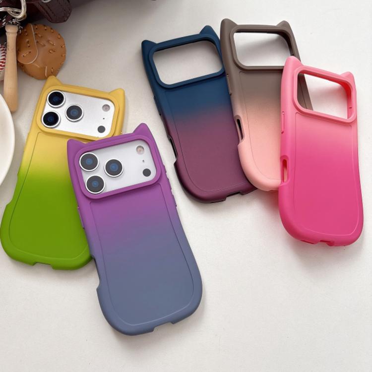 Gradient Cat Ear Design TPU Phone Case, For iPhone 12 Pro, For iPhone 11 Pro Max, For iPhone 11, For iPhone 11 Pro