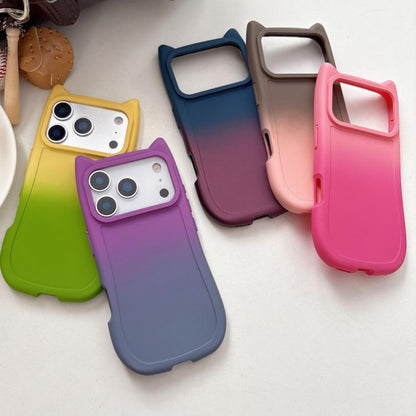Gradient Cat Ear Design TPU Phone Case, For iPhone 12 Pro, For iPhone 11 Pro Max, For iPhone 11, For iPhone 11 Pro