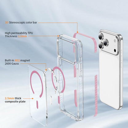 Crystal Shield Clear Magnetic Acrylic Hybrid TPU Phone Case, For iPhone 17 Pro, For iPhone 17, For iPhone Air