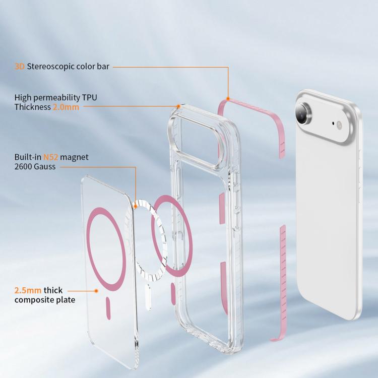 Crystal Shield Clear Magnetic Acrylic Hybrid TPU Phone Case, For iPhone Air, For iPhone 16 Pro Max, For iPhone 16 Pro