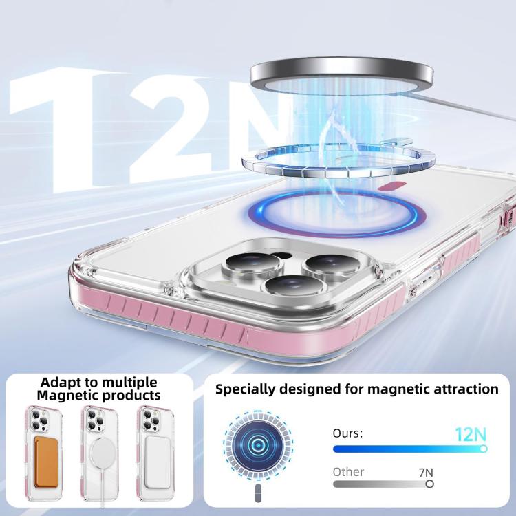Crystal Shield Clear Magnetic Acrylic Hybrid TPU Phone Case, For iPhone 16 Pro Max, For iPhone 16 Pro, For iPhone 16 Plus