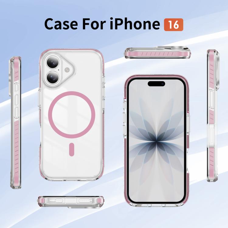 Crystal Shield Clear Magnetic Acrylic Hybrid TPU Phone Case, For iPhone 16, For iPhone 15 Pro Max, For iPhone 15 Pro