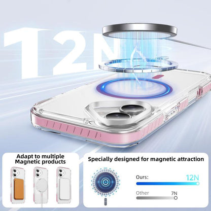 Crystal Shield Clear Magnetic Acrylic Hybrid TPU Phone Case, For iPhone 16 Plus, For iPhone 16, For iPhone 15 Pro Max