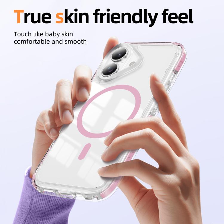 Crystal Shield Clear Magnetic Acrylic Hybrid TPU Phone Case, For iPhone 16 Plus, For iPhone 16, For iPhone 15 Pro Max