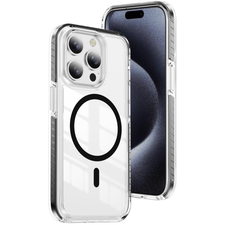Crystal Shield Clear Magnetic Acrylic Hybrid TPU Phone Case, For iPhone 16 Plus, For iPhone 16, For iPhone 15 Pro Max