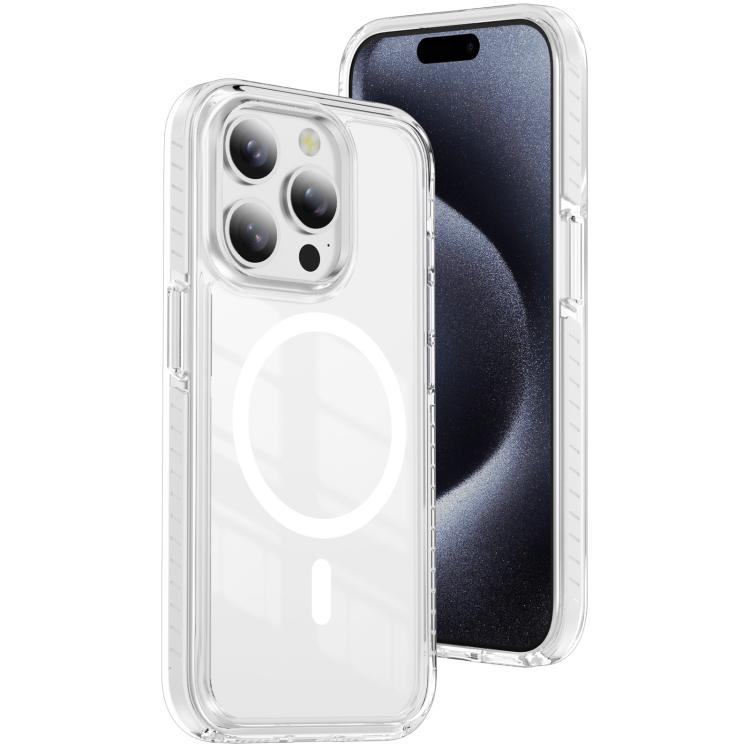 Crystal Shield Clear Magnetic Acrylic Hybrid TPU Phone Case, For iPhone 15 Pro, For iPhone 15 Plus, For iPhone 15