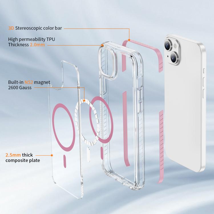 Crystal Shield Clear Magnetic Acrylic Hybrid TPU Phone Case, For iPhone 14 Plus, For iPhone 14 / 13, For iPhone 14 Pro