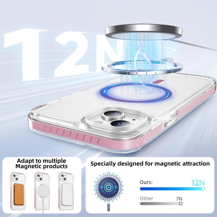 Crystal Shield Clear Magnetic Acrylic Hybrid TPU Phone Case, For iPhone 14 Plus, For iPhone 14 / 13, For iPhone 14 Pro