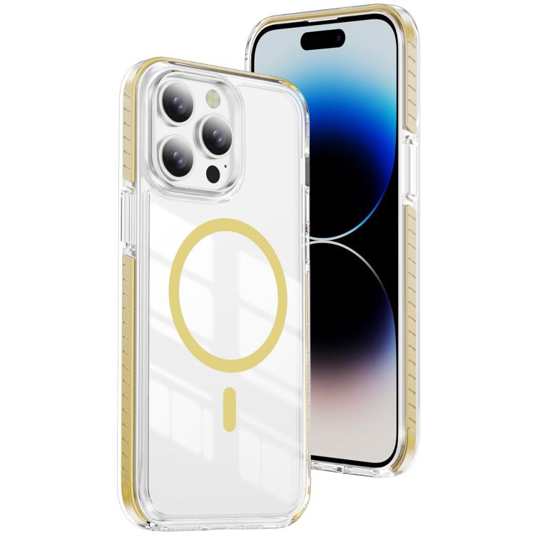Crystal Shield Clear Magnetic Acrylic Hybrid TPU Phone Case, For iPhone 14 Plus, For iPhone 14 / 13, For iPhone 14 Pro