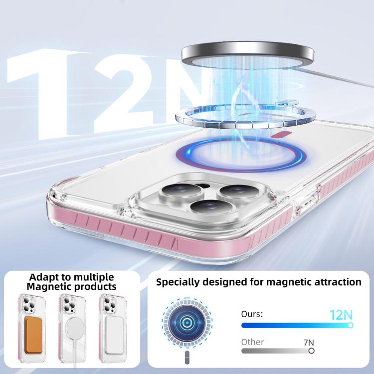 Crystal Shield Clear Magnetic Acrylic Hybrid TPU Phone Case, For iPhone 12 / 12 Pro, For iPhone 12 Pro Max