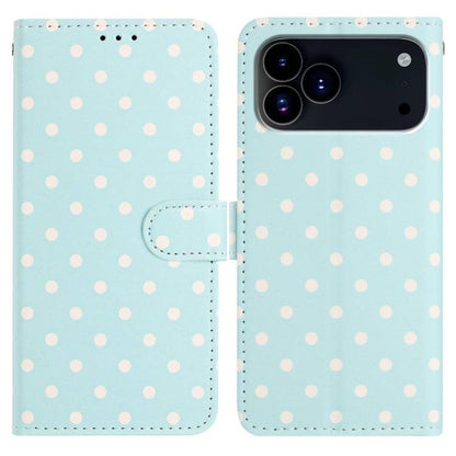 Small Dots Pattern Vegan Leather Phone Case, For iPhone 17e / 16e, For iPhone 17 Pro Max, For iPhone 17 Pro, For iPhone 17