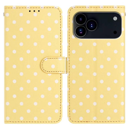 Small Dots Pattern Vegan Leather Phone Case, For iPhone 17e / 16e, For iPhone 17 Pro Max, For iPhone 17 Pro, For iPhone 17