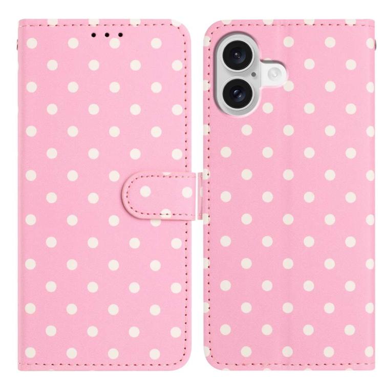 Small Dots Pattern Vegan Leather Phone Case, For iPhone 17e / 16e, For iPhone 17 Pro Max, For iPhone 17 Pro, For iPhone 17