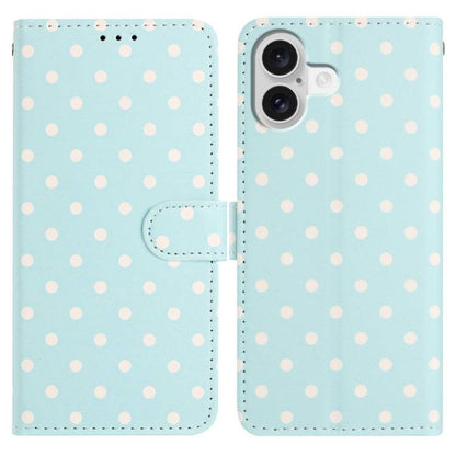 Small Dots Pattern Vegan Leather Phone Case, For iPhone 17e / 16e, For iPhone 17 Pro Max, For iPhone 17 Pro, For iPhone 17