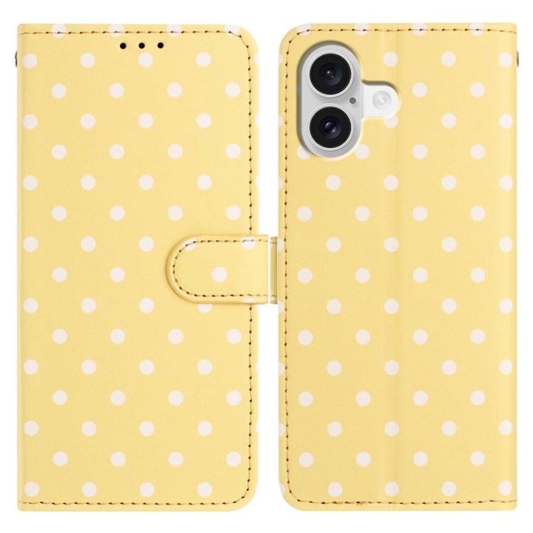 Small Dots Pattern Vegan Leather Phone Case, For iPhone 17e / 16e, For iPhone 17 Pro Max, For iPhone 17 Pro, For iPhone 17