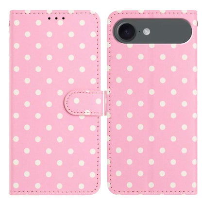 Small Dots Pattern Vegan Leather Phone Case, For iPhone Air, For iPhone 16 Pro Max, For iPhone 16 Pro, For iPhone 16 Plus