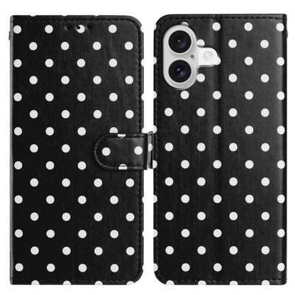 Small Dots Pattern Vegan Leather Phone Case, For iPhone Air, For iPhone 16 Pro Max, For iPhone 16 Pro, For iPhone 16 Plus