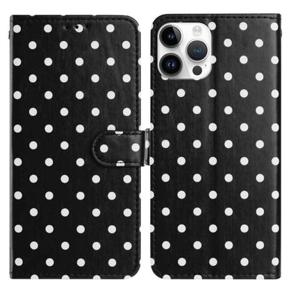 Small Dots Pattern Vegan Leather Phone Case, For iPhone 14 Pro Max, For iPhone SE 2022 / SE 2020 / 7 / 8, For iPhone 13 Pro Max, For iPhone 13 Pro