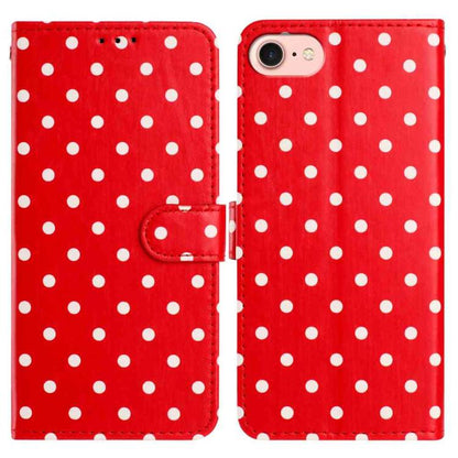Small Dots Pattern Vegan Leather Phone Case, For iPhone 14 Pro Max, For iPhone SE 2022 / SE 2020 / 7 / 8, For iPhone 13 Pro Max, For iPhone 13 Pro